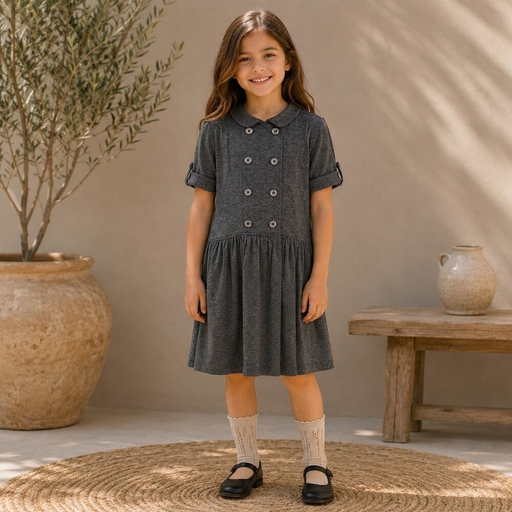 Burberry Gray Knit Fit & Flare Dress *(10-12)